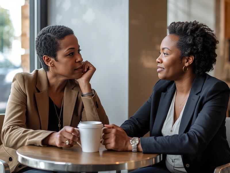 Team collaborating warmly